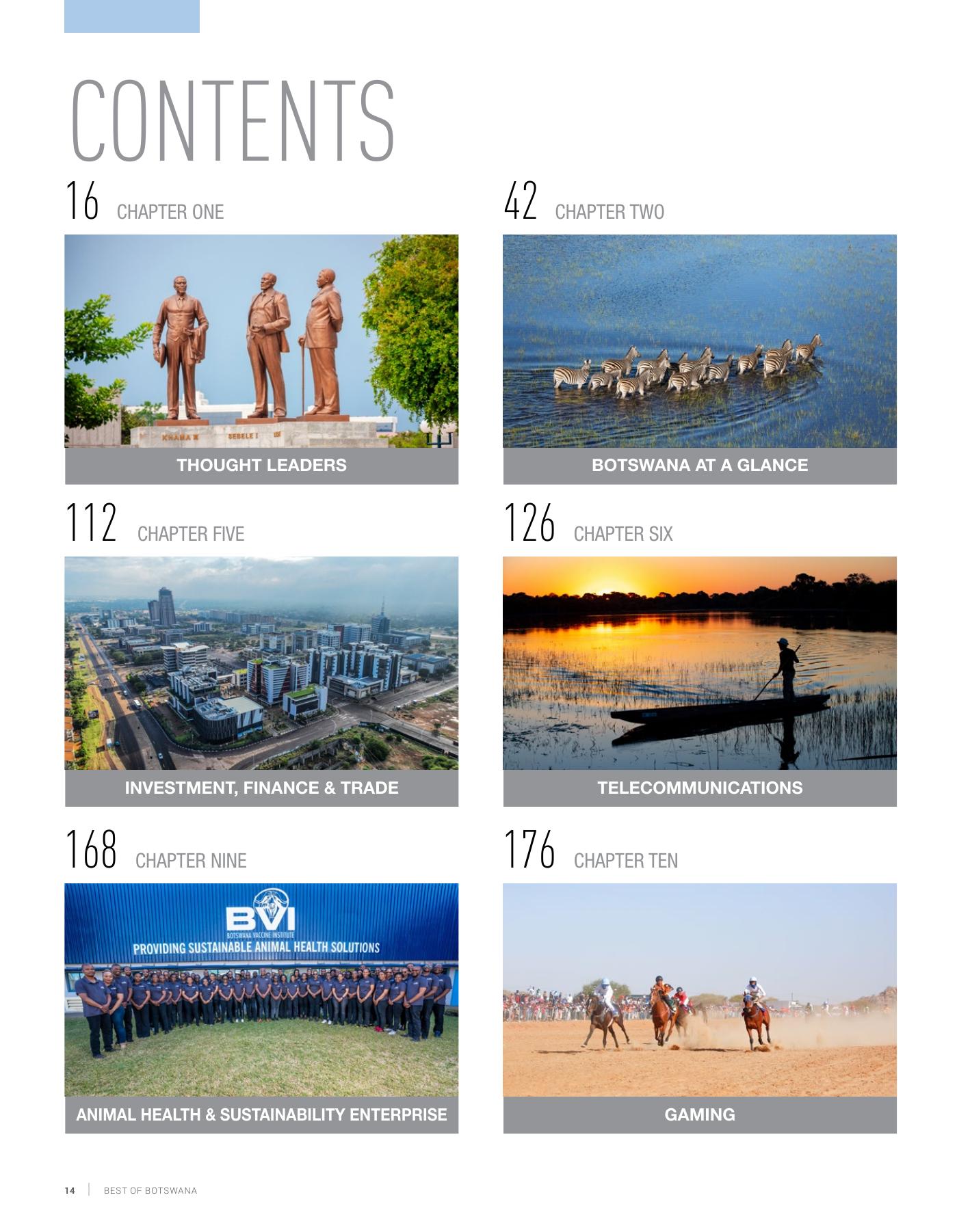 Best of Botswana, page 15: Contents